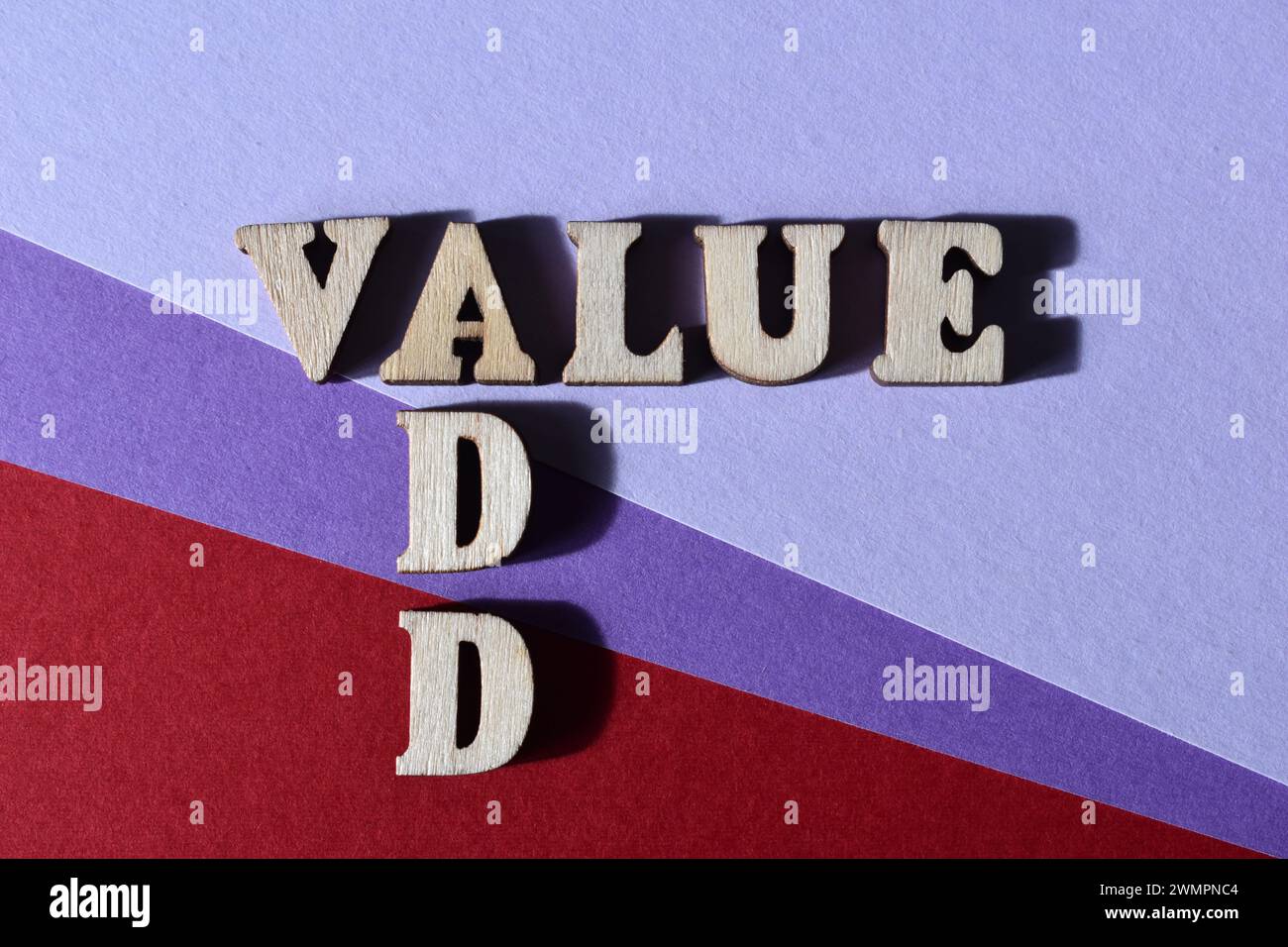 Value Add words in wooden alphabet letters in crossword form isolated Value Add words in wooden alphabet letters in crossword form isolated