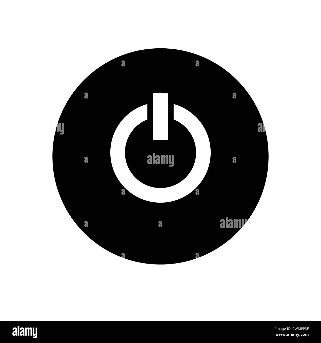 Vector flat on off button isolated on white background Stock Vector ...