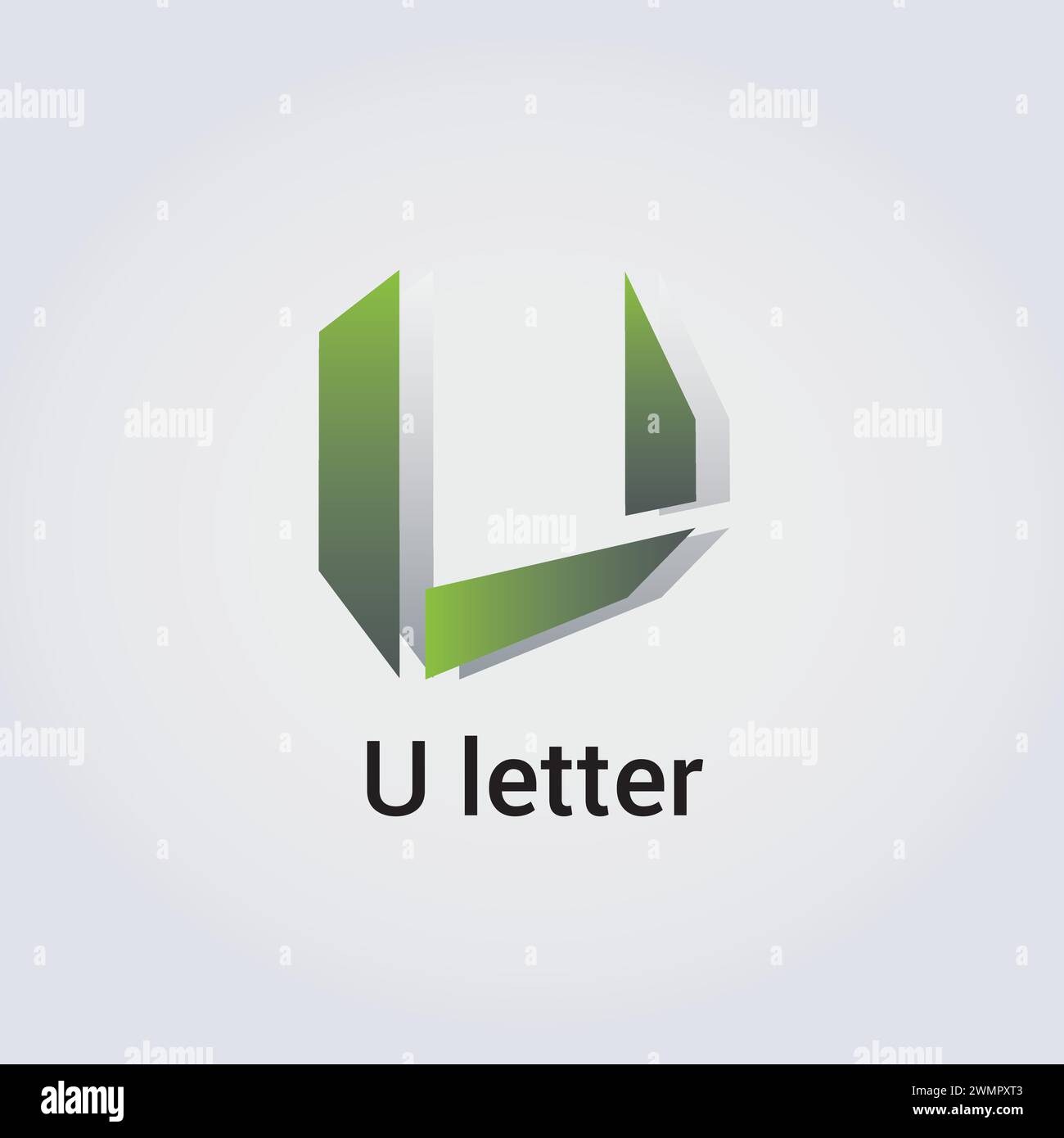 U Letter Icon Design Single Isolated Logo Design Brand Corporate Identity Various Colors Editable Template Vector Monogram Emblem Illustration Brand Stock Vector