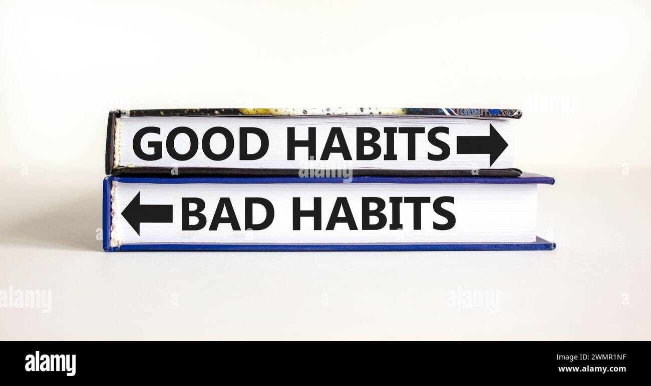 Good or bad habits symbol. Concept word Good habits Bad habits on ...