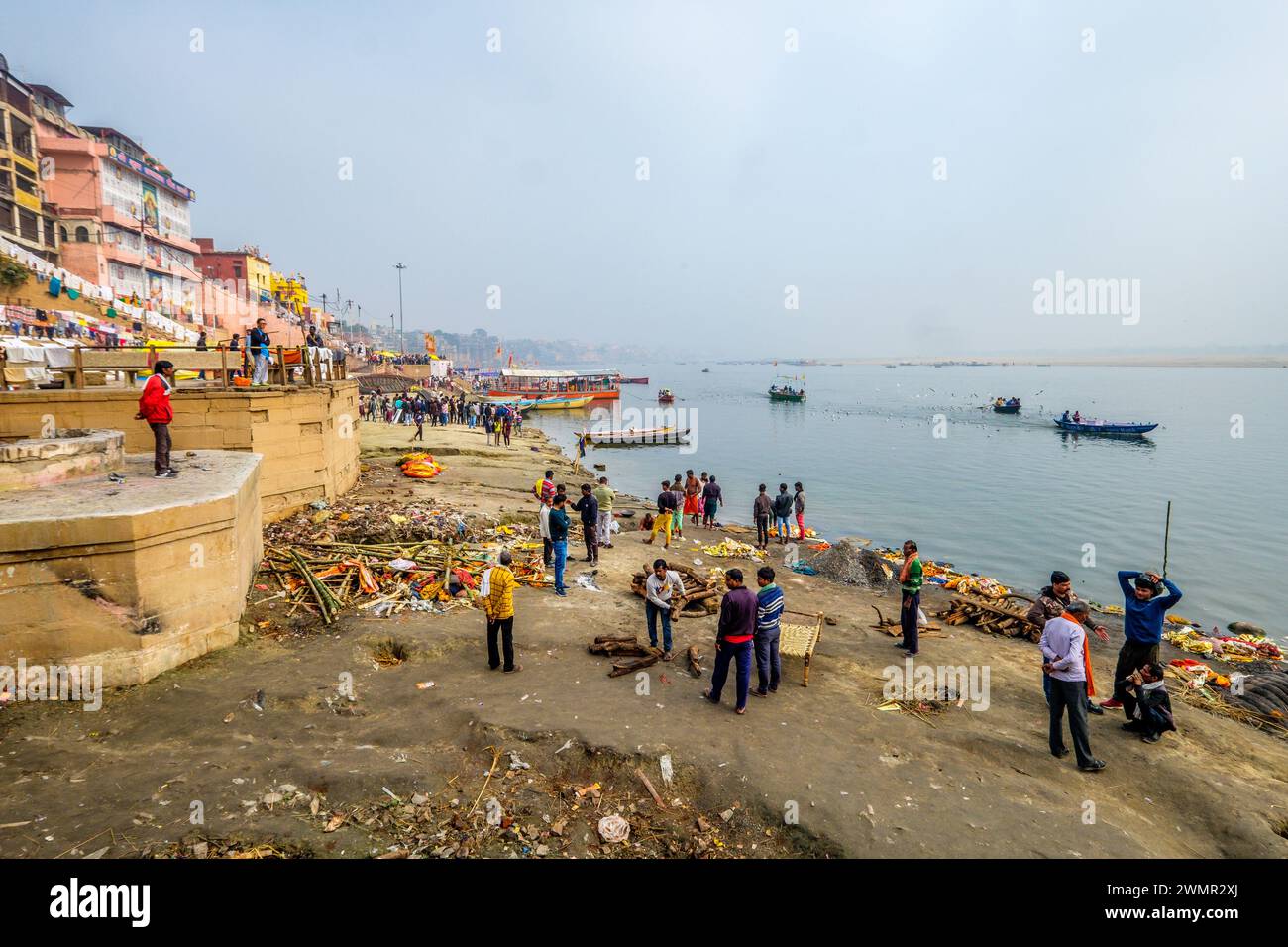 The ghats in Varanasi, India Stock Photo - Alamy