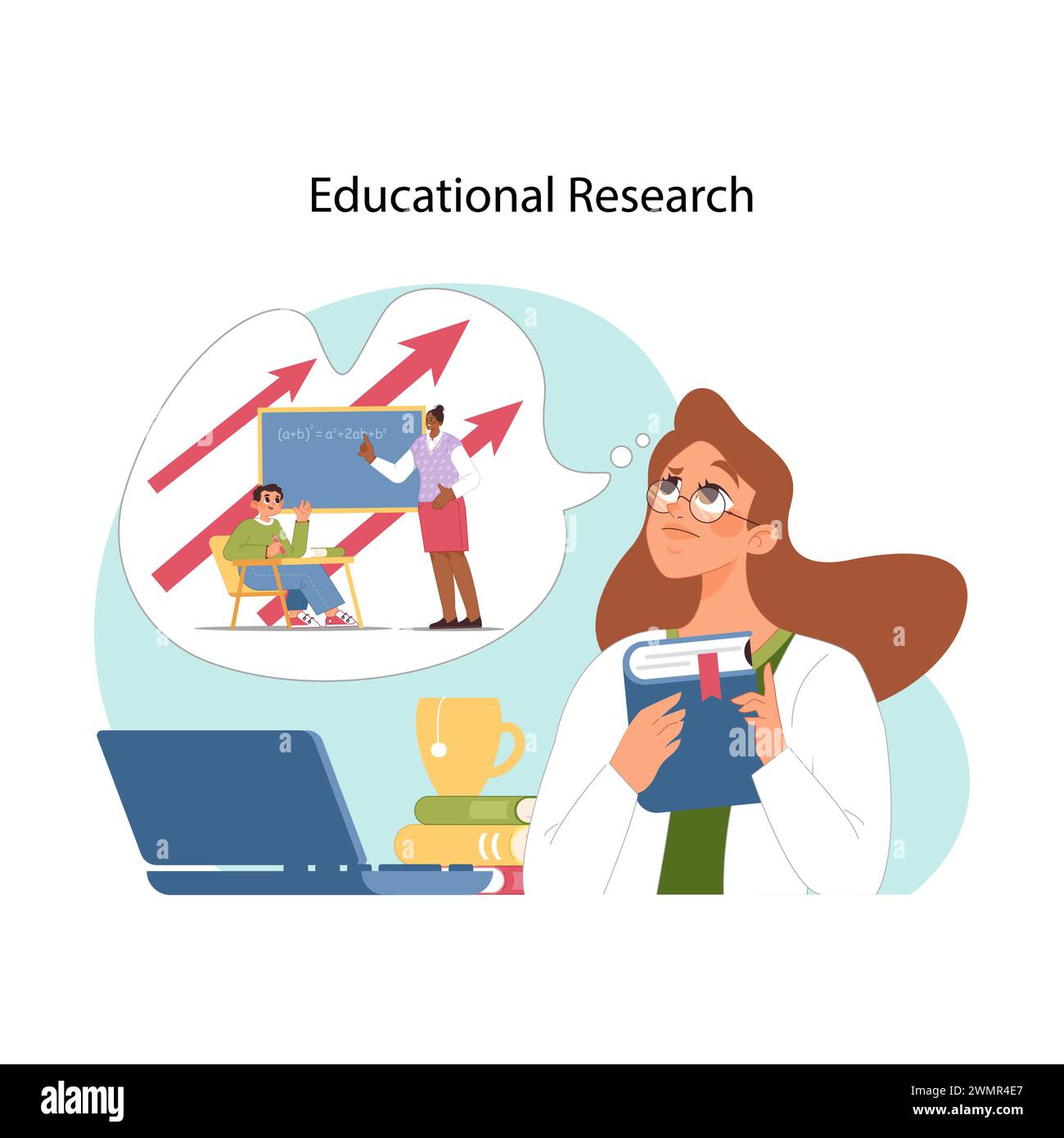 Academic research insight. Female educator engaged in educational ...