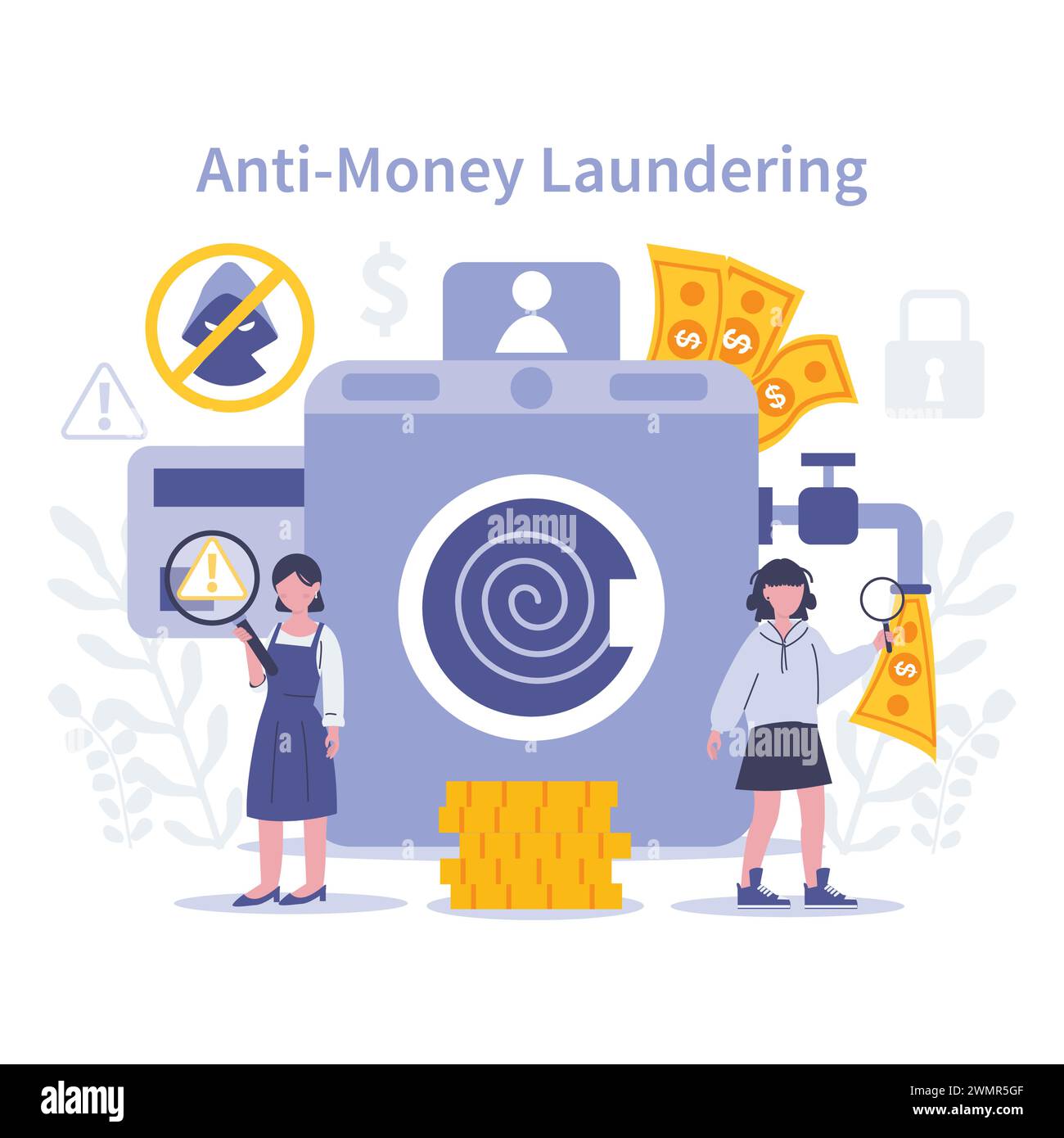 KYC concept. Anti-Money Laundering. Effective measures and vigilant ...