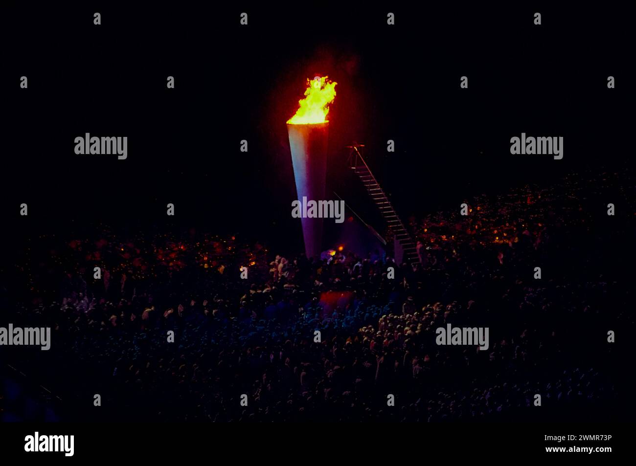 The Olympic Flame at the 1994 Winter Olympics opening ceremony