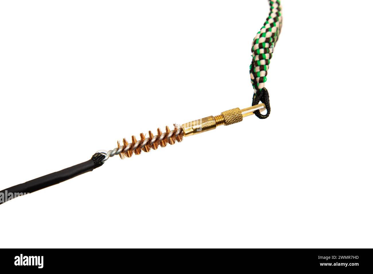 Flexible cleaning rod made of nylon tape for pulling through the barrel