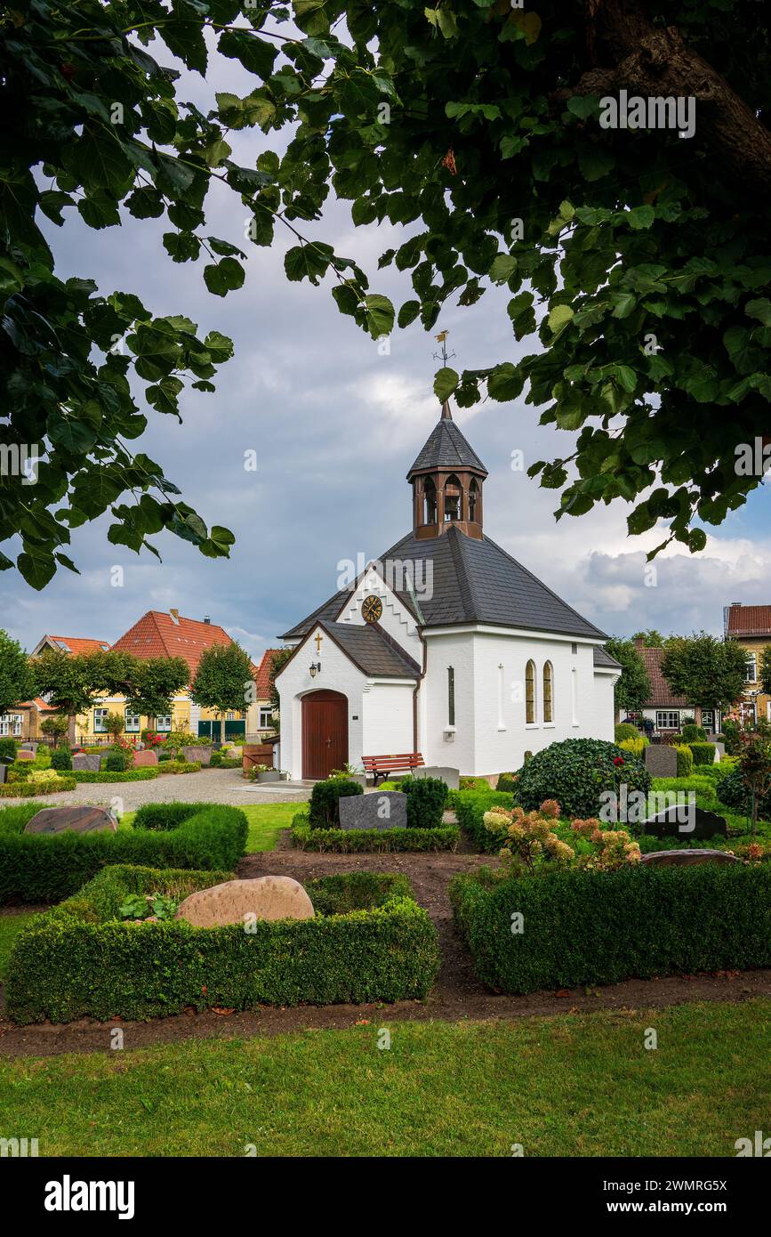 View of cemetery in Holm in Schleswig, Germany. Stock Photo