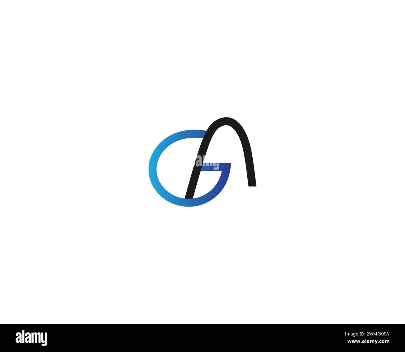 creative letter GA logo design vector template Stock Vector