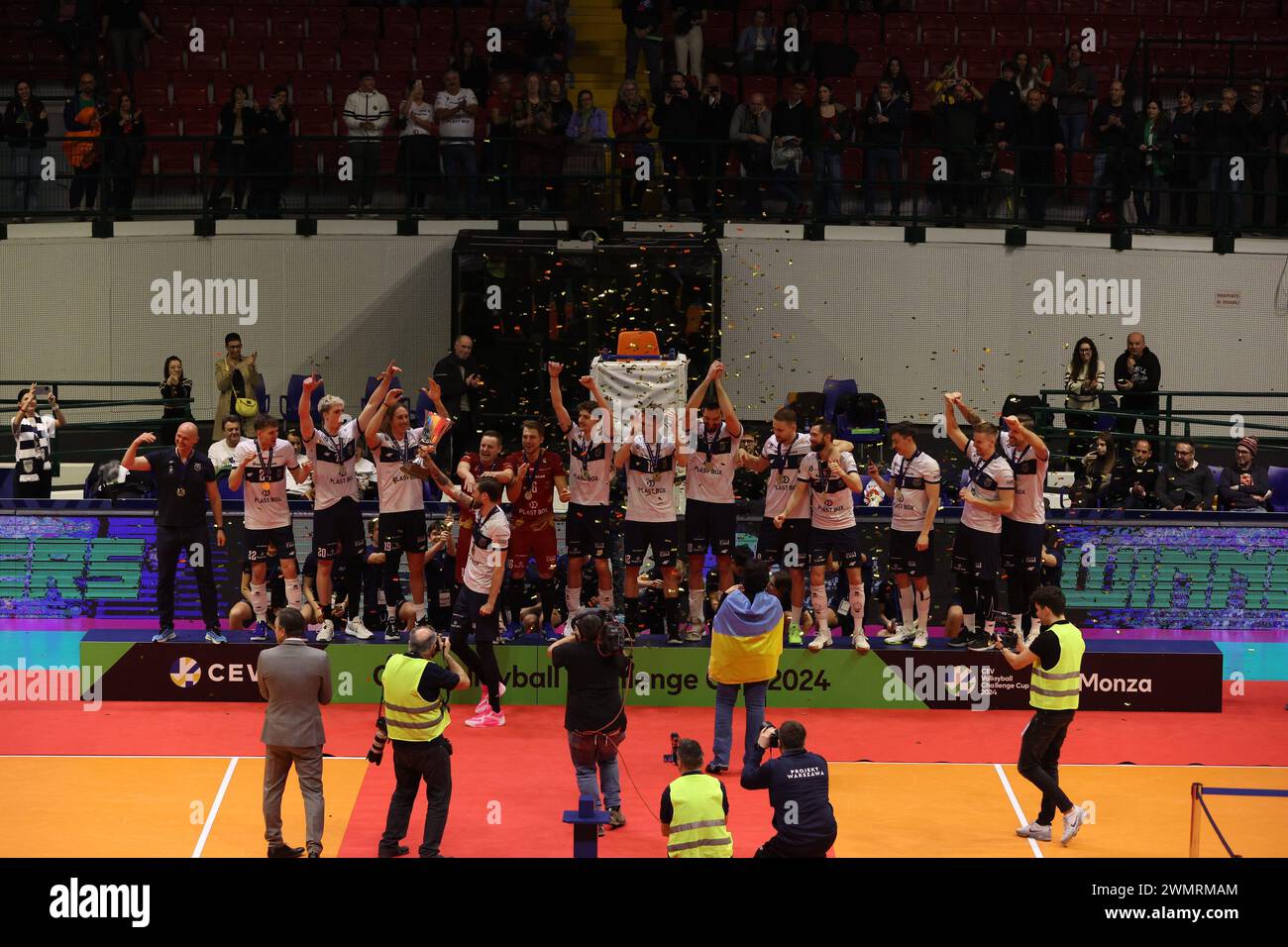 Monza, Italy, Thursday 25th February, 2024. Projekt Warszawa celebrate