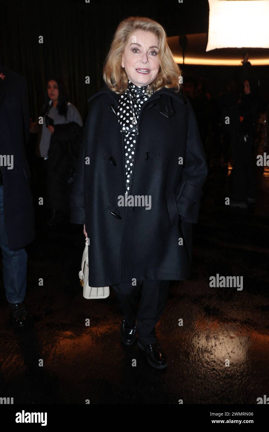 Catherine Deneuve attends the Saint Laurent Womenswear Fall/Winter 2024