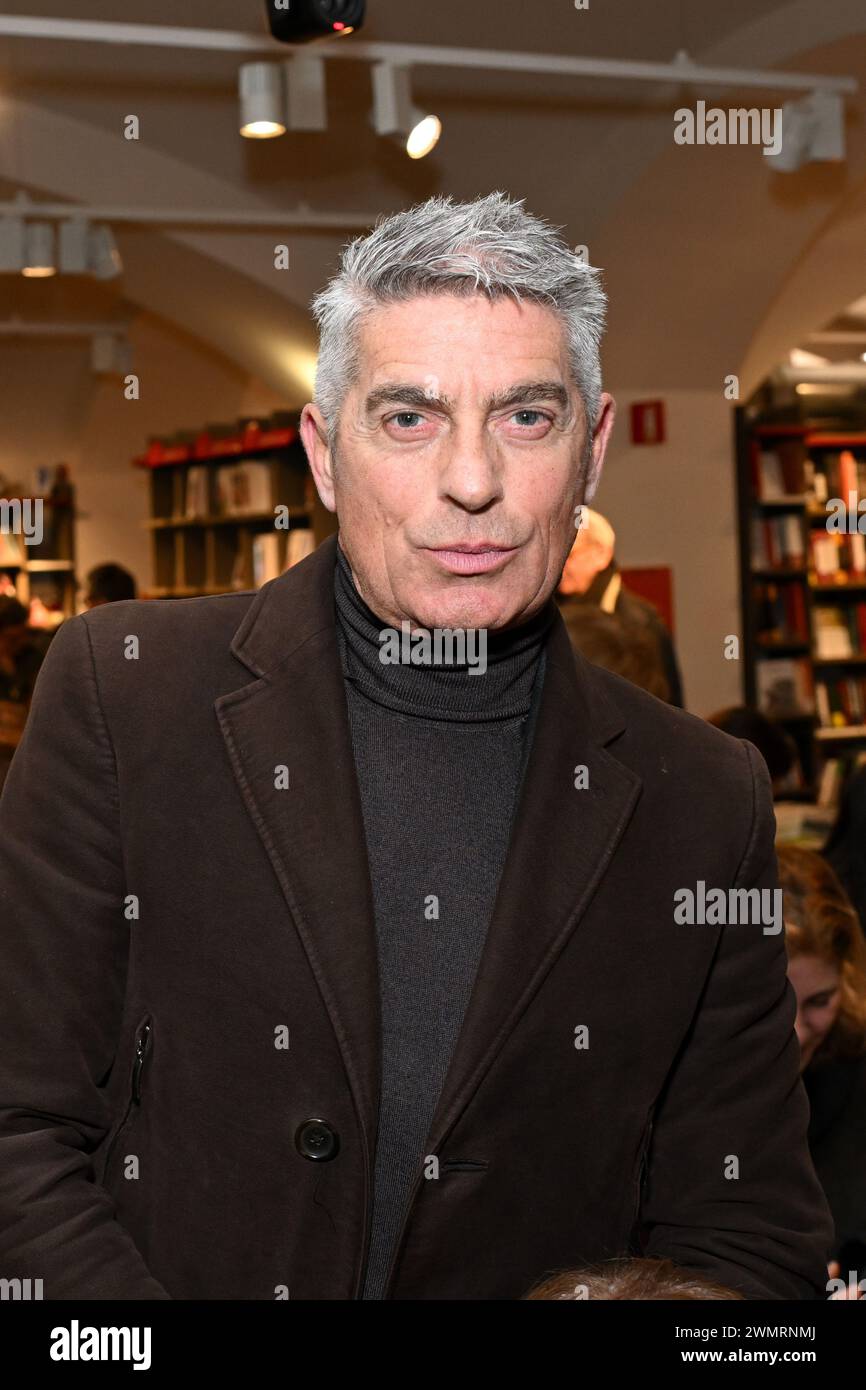 Milan, Italy. 27th Feb, 2024. Milan, Book Presentation - Human Little Human - by Mauro Crippa and Giuseppe Girgenti. In the photo Giorgio Restelli Credit: Independent Photo Agency/Alamy Live News Stock Photo