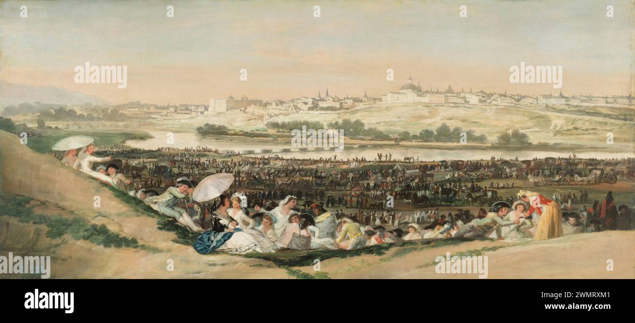 Goya Francisco - La pradera de San Isidro (1788) Stock Photo