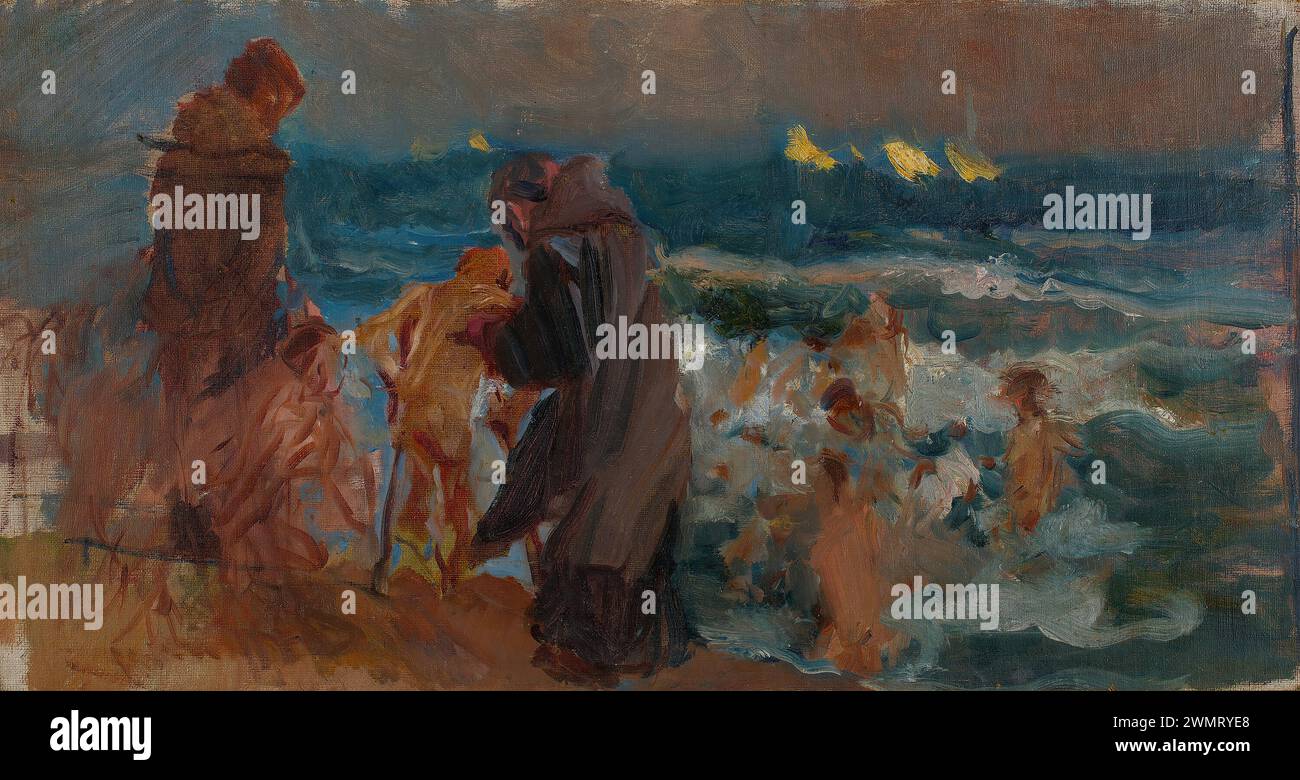 Sorolla Joaquín - Sketch for The Sad Inheritance (1899c Stock Photo - Alamy