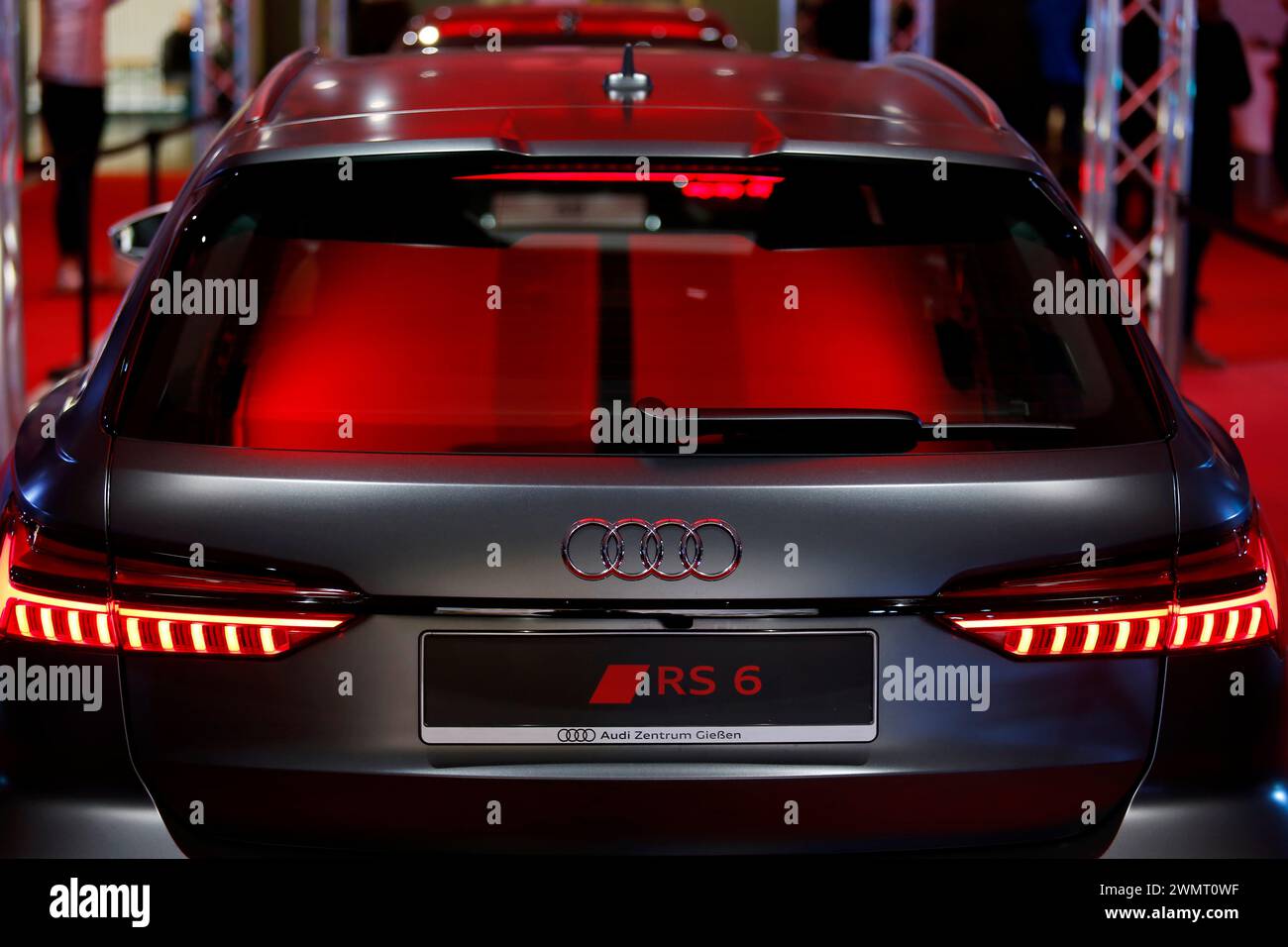 Audi RS 6 seen during automobile Exhibition in Giessen Hessenhallen. Stock Photo
