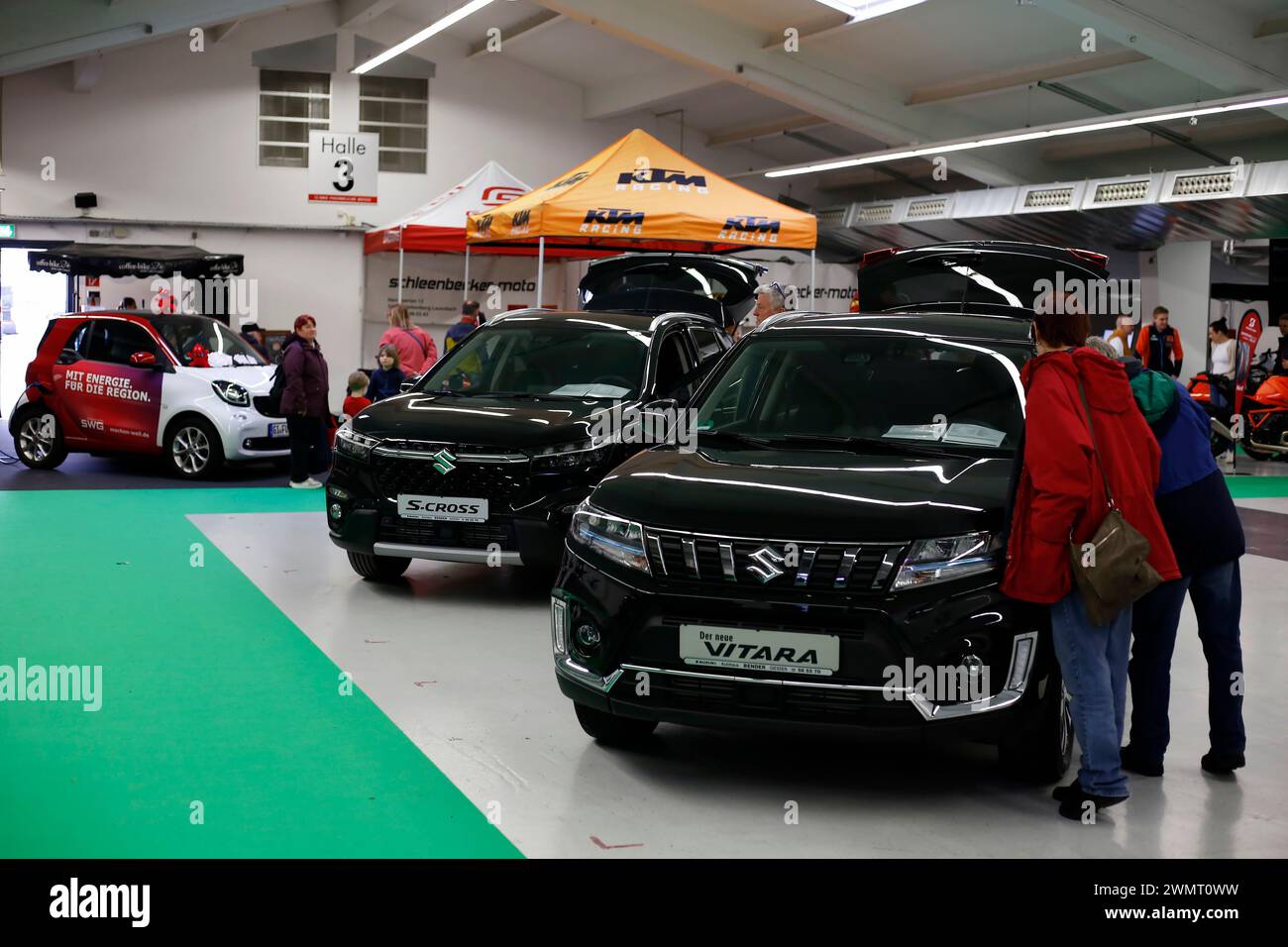 Suzuki Vitara and S Cross seen during automobile Exhibition in Giessen Hessenhallen. Stock Photo