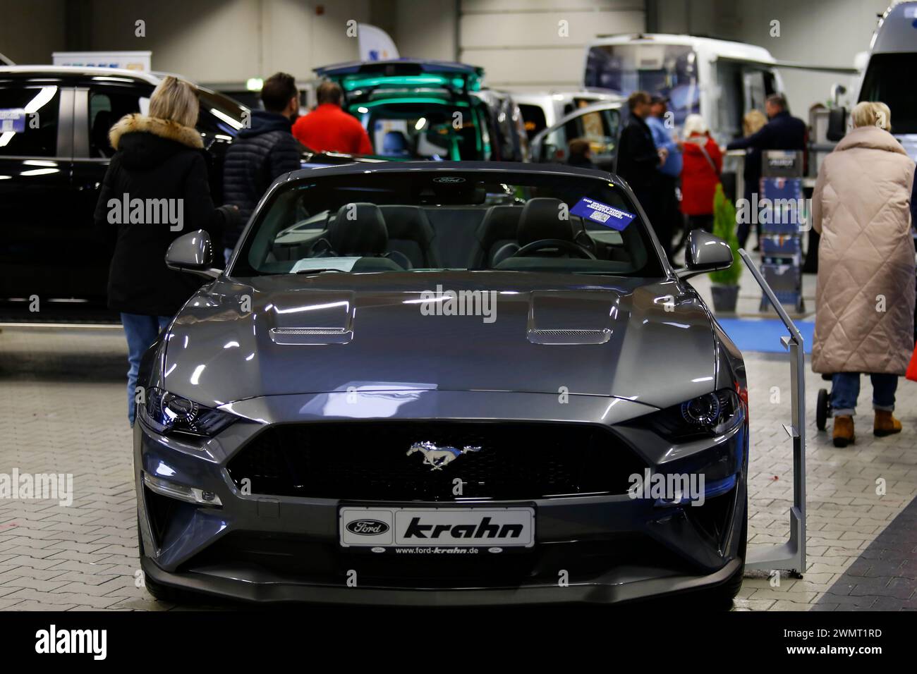 Giessen, Germany. 25th Feb, 2024. Ford Mustang seen during automobile Exhibition in Giessen Hessenhallen. (Credit Image: © Mohammad Javad Abjoushak/SOPA Images via ZUMA Press Wire) EDITORIAL USAGE ONLY! Not for Commercial USAGE! Stock Photo