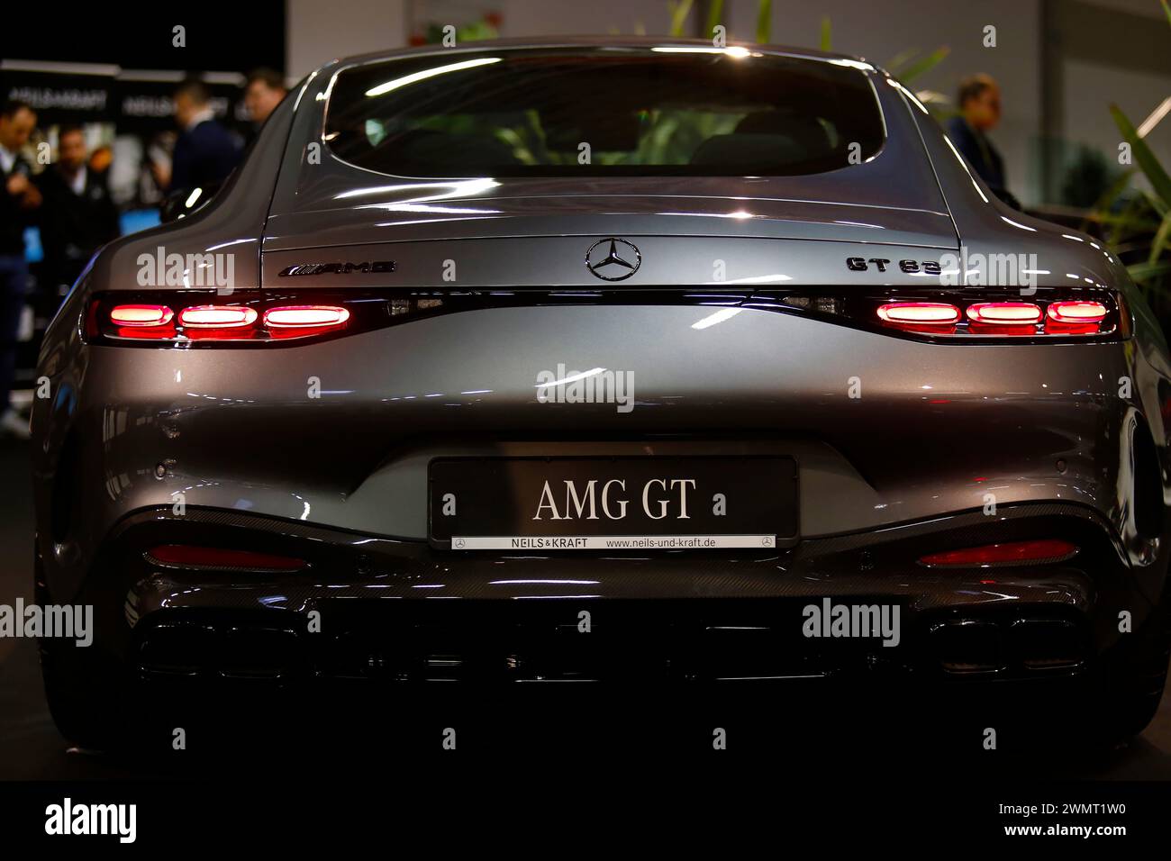 Giessen, Germany. 25th Feb, 2024. Mercedes Benz AMG GT63 seen during automobile Exhibition in Giessen Hessenhallen. (Credit Image: © Mohammad Javad Abjoushak/SOPA Images via ZUMA Press Wire) EDITORIAL USAGE ONLY! Not for Commercial USAGE! Stock Photo
