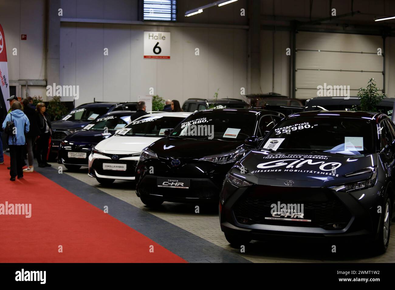 Giessen, Germany. 25th Feb, 2024. Toyota cars models seen during automobile Exhibition in Giessen Hessenhallen. (Credit Image: © Mohammad Javad Abjoushak/SOPA Images via ZUMA Press Wire) EDITORIAL USAGE ONLY! Not for Commercial USAGE! Stock Photo