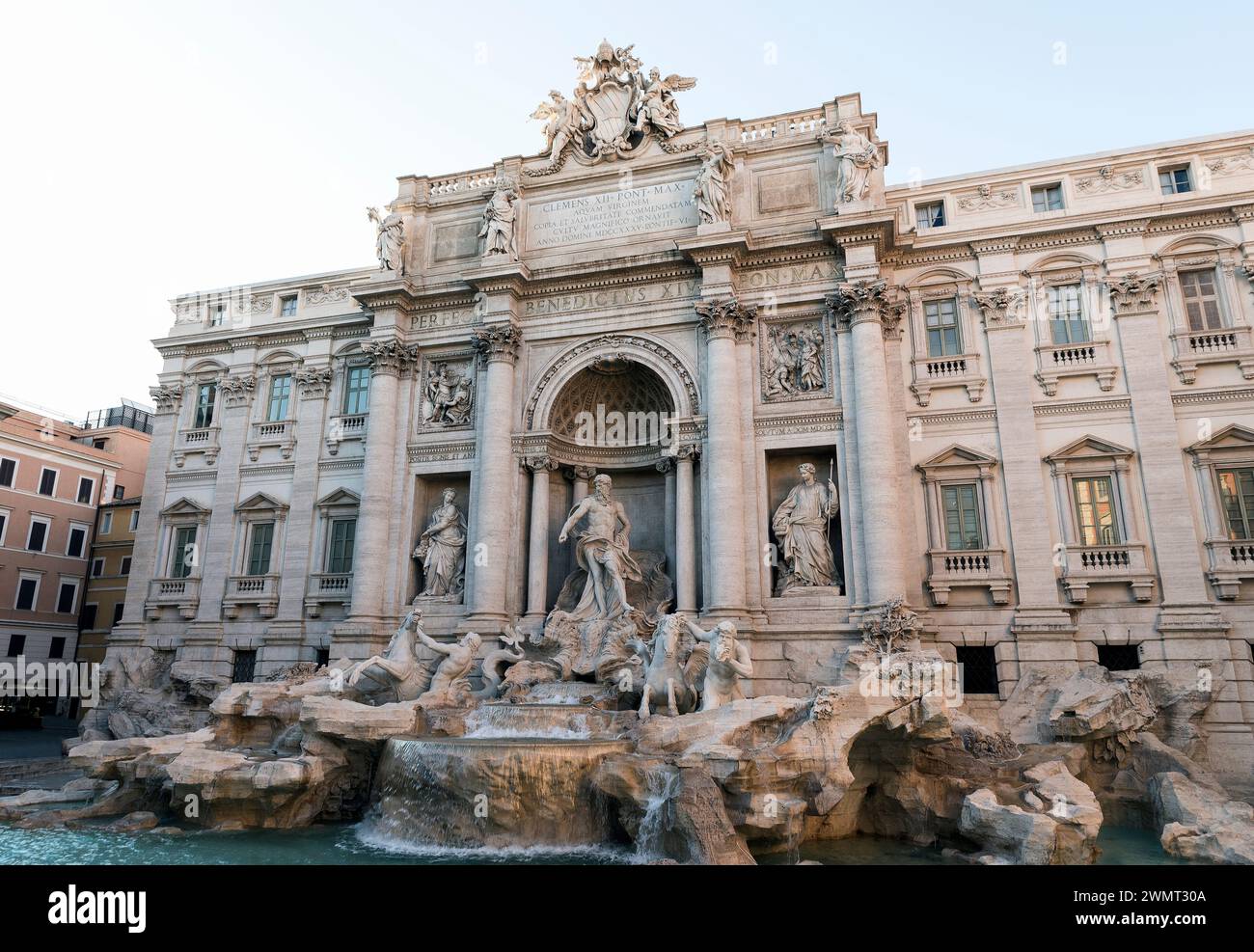 Beautiful “Points of View” of The Trevi Fountain (Fontana di Trevi) in Rome, Lazio Province, Italy. Stock Photo