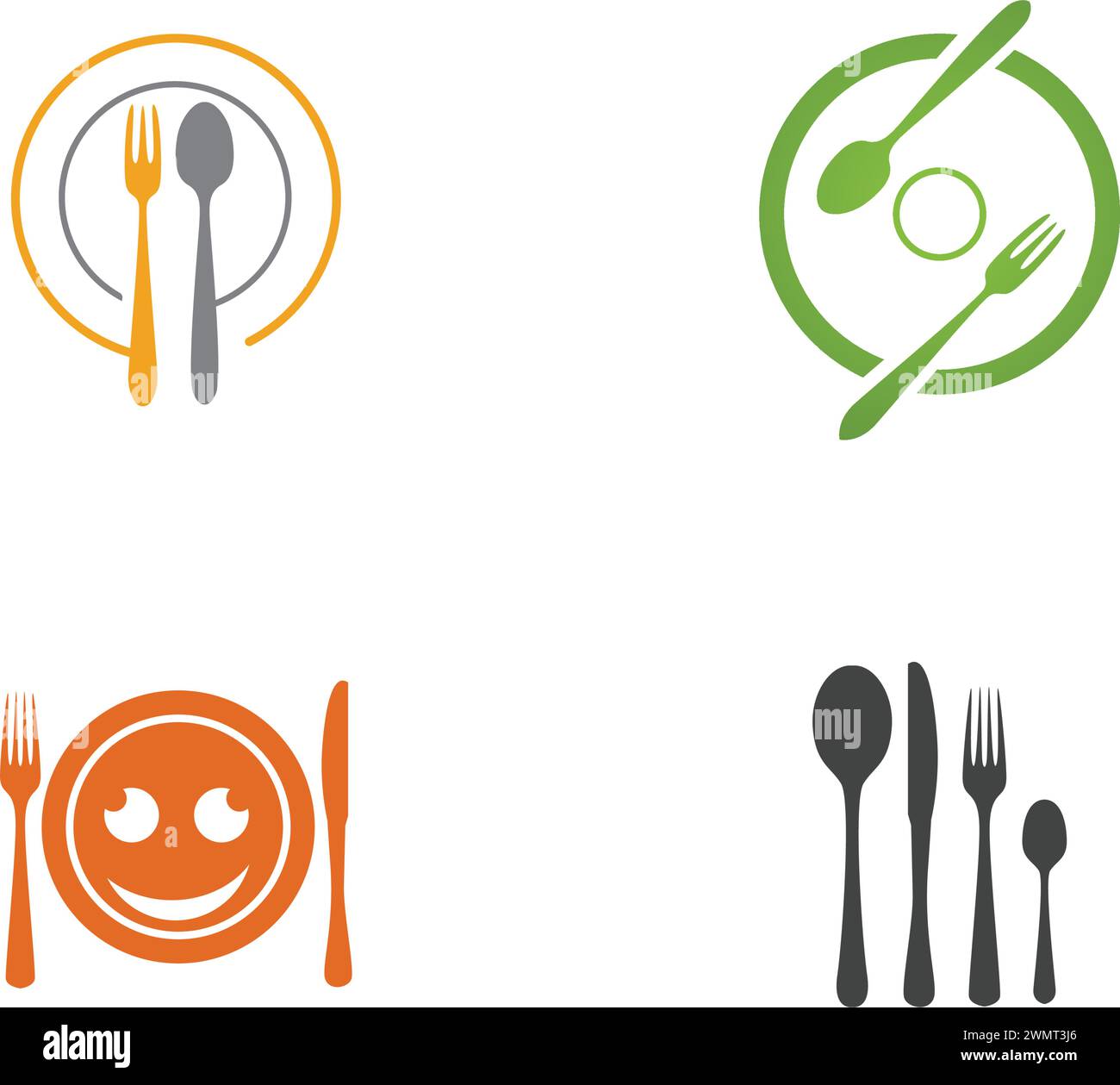 Fork, plate, spoon icon vector illustration Stock Vector