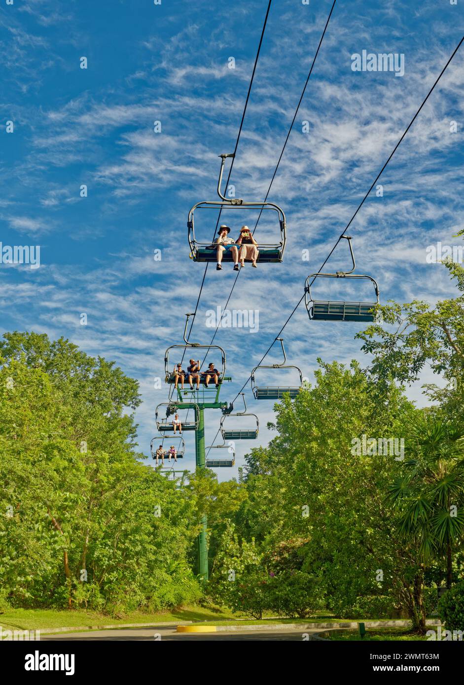 Magical Flying Chair at Mahogany Bay in Roatan Stock Photo Alamy