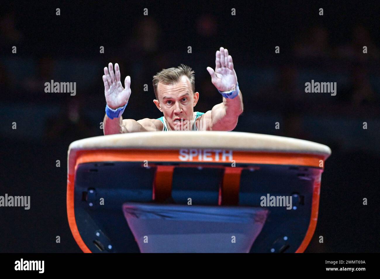 Ivan Tikhonov (Azerbaiyan). European Championships Munich 2022: Artistic Gymnastics. Stock Photo