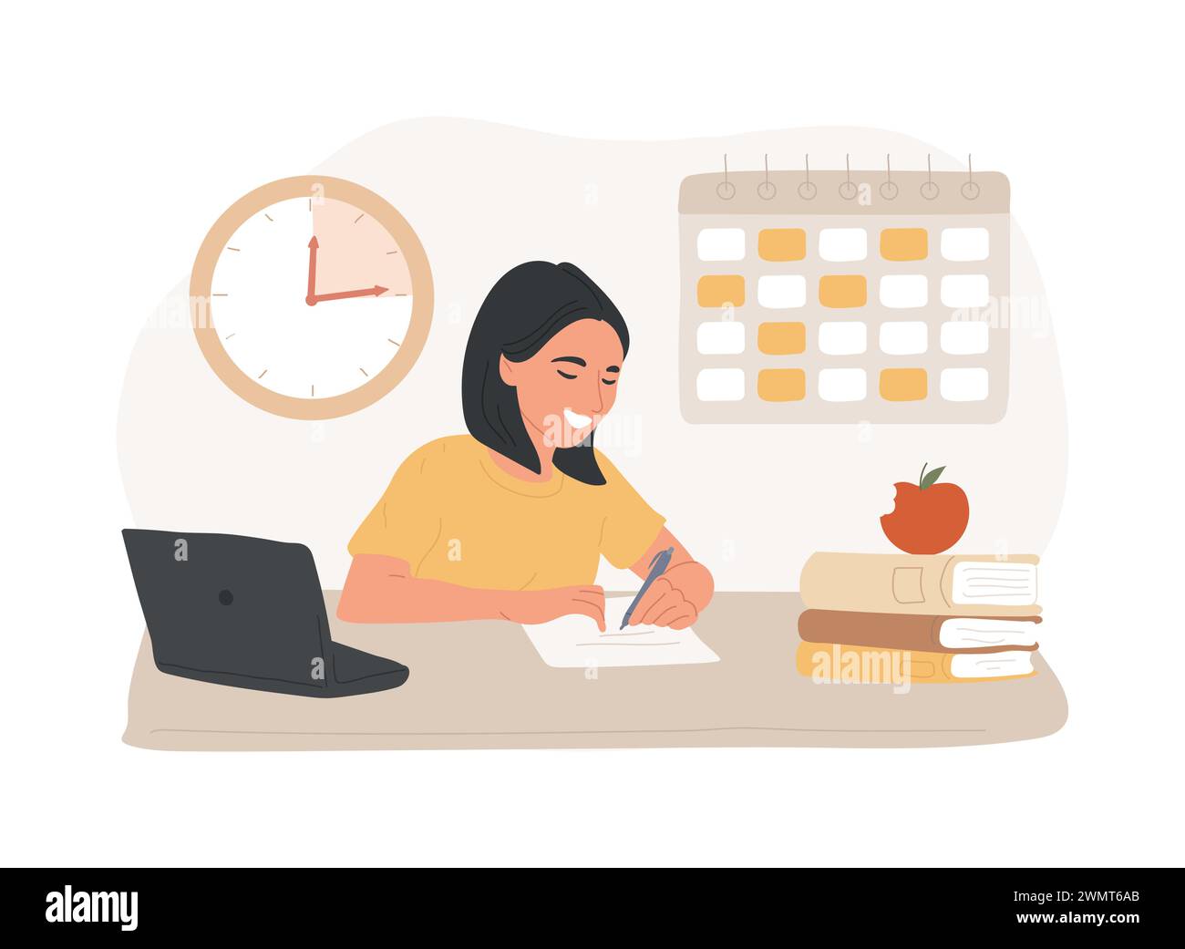 Personalized learning isolated concept vector illustration. Bite-sized ...