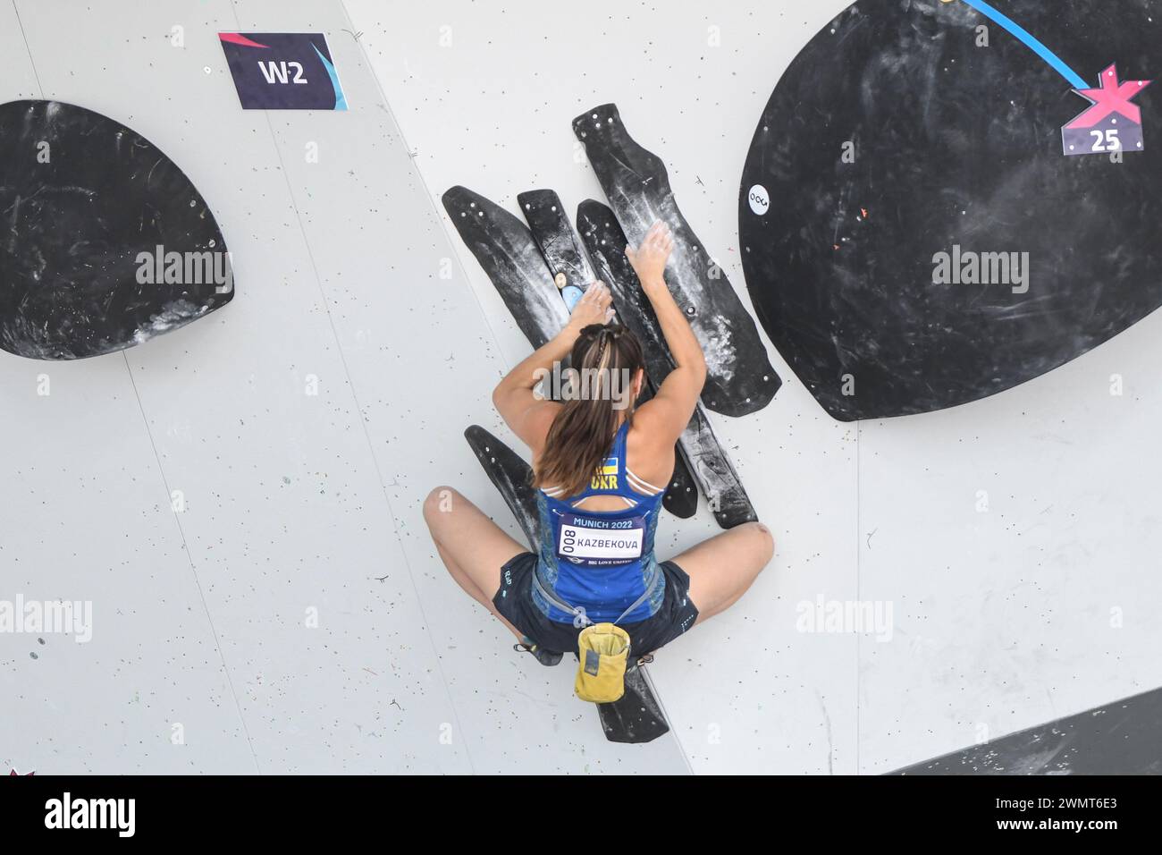 Ievgeniia Kazbekova (Ukraine). Sport Climbing. European Championships