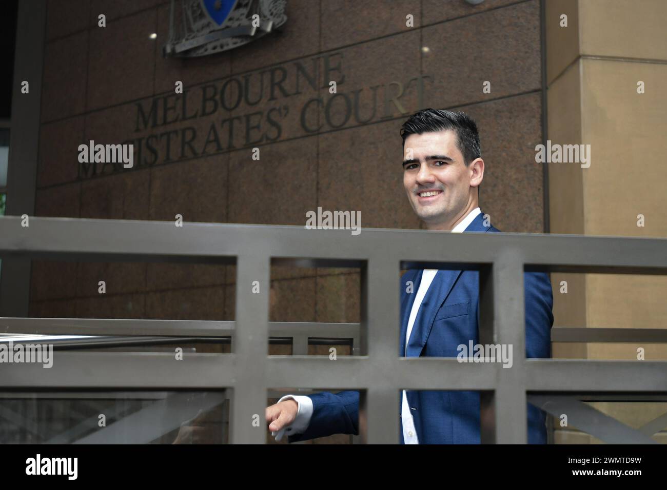28th February 2024, Melbourne Australia. White supremacist Jacob Hersant attends the Melbourne Magistrates' Court on Wednesday morning. Credit: Jay Kogler/Alamy Live News Stock Photo