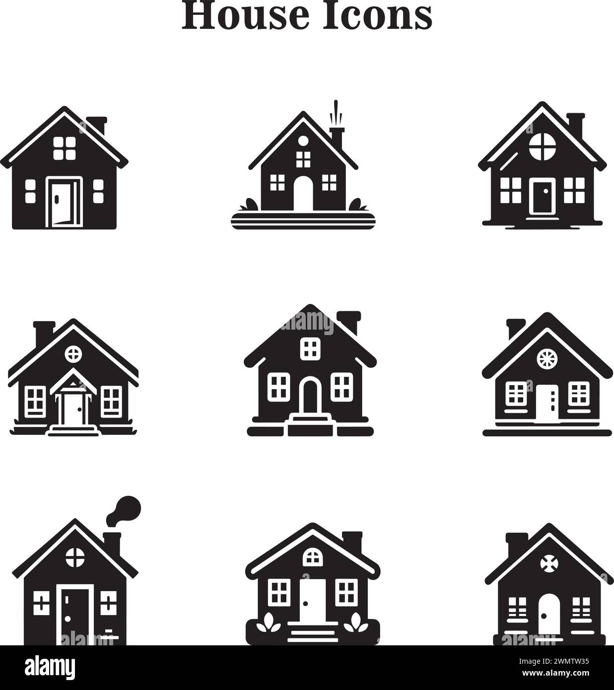 Vector house real estate icon set Stock Vector Image & Art - Alamy