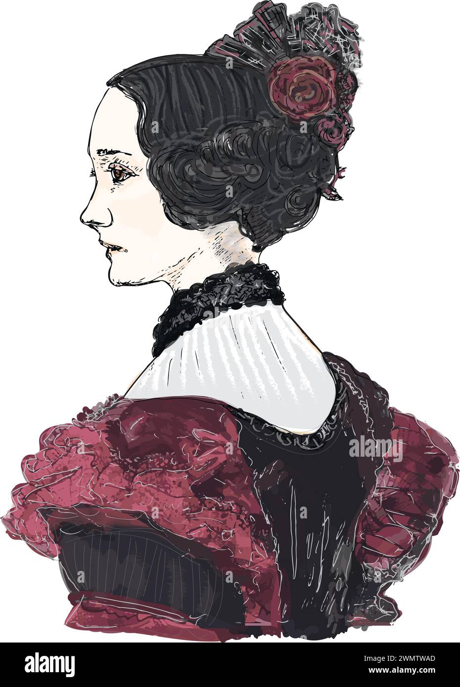 Portrait of Ada Lovelace (1815-152) Stock Vector