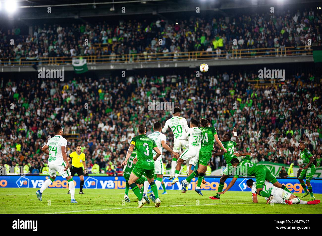 Bogota, Colombia. 25th Feb, 2024. BetPlay Dimayor Leagua match between Equidad (2) and Nacional (0) in Bogota, Colombia's El Campin stadium on February 25, 2024. Photo by: Sebastian Barros/Long Visual Press Credit: Long Visual Press/Alamy Live News Stock Photo