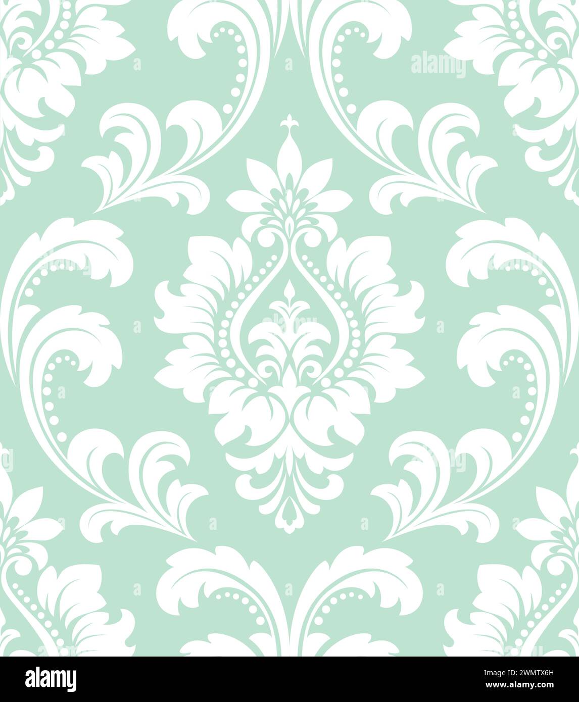 Floral pattern. Wallpaper baroque, damask. Seamless vector background