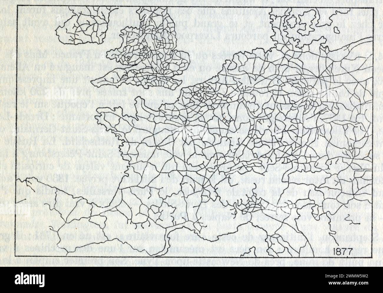 LES CHEMINS DE FER EN EUROPE EN 1877 Stock Photo Alamy