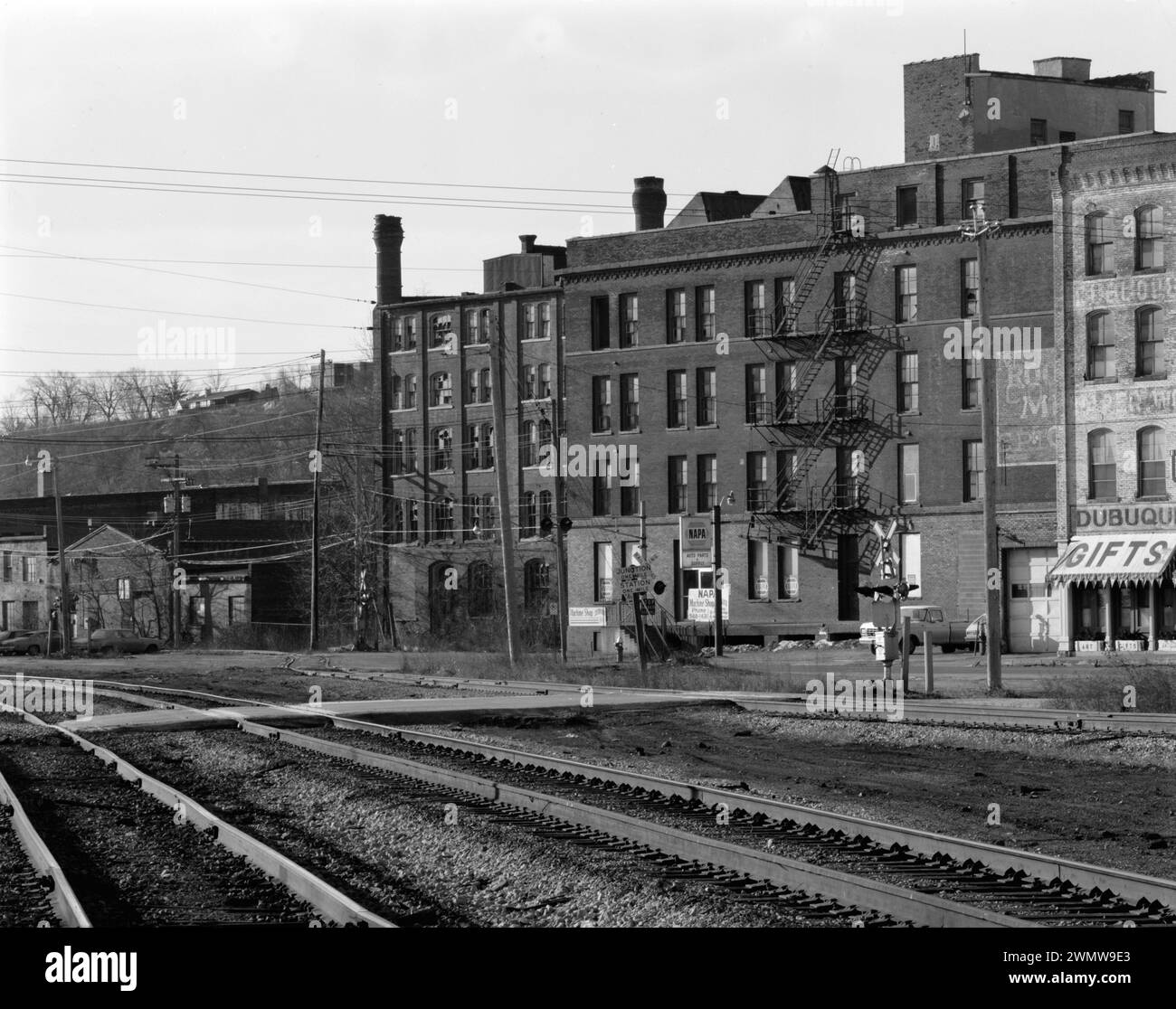 Railroad Tracks, with Block, McFadden Coffee and Spice Company