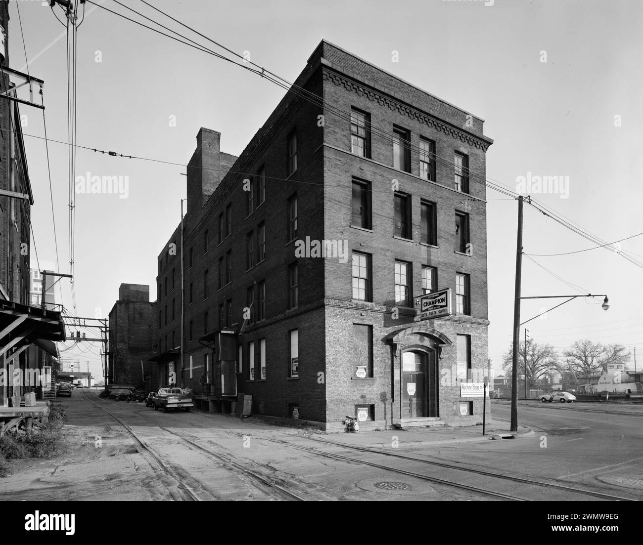 South Front and West side. View to North Commercial & industrial Buildings, McFadden Coffee