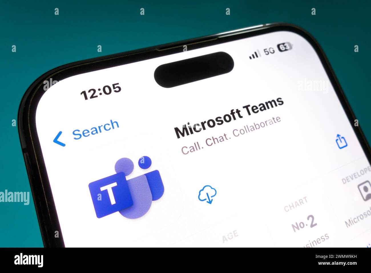 Nanning, China - Feb 26, 2024: Microsoft Teams app. Microsoft Teams is a team collaboration application developed by Microsoft. Stock Photo