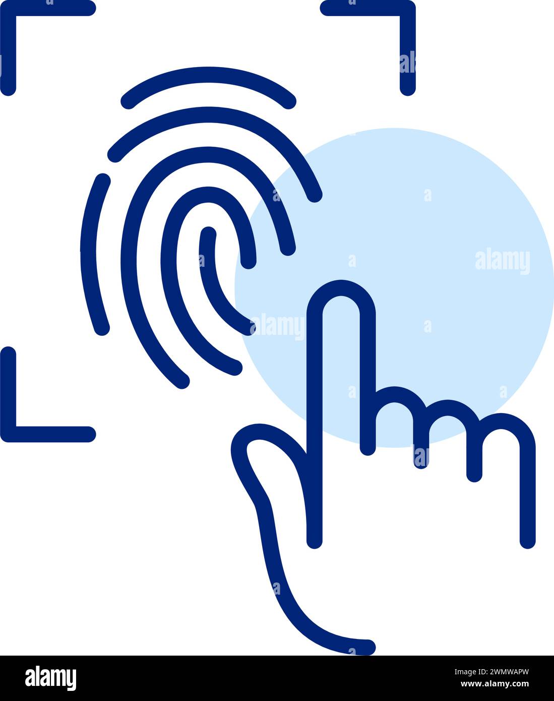 Fingerprint scanner. Pixel perfect, editable stroke icon Stock Vector ...