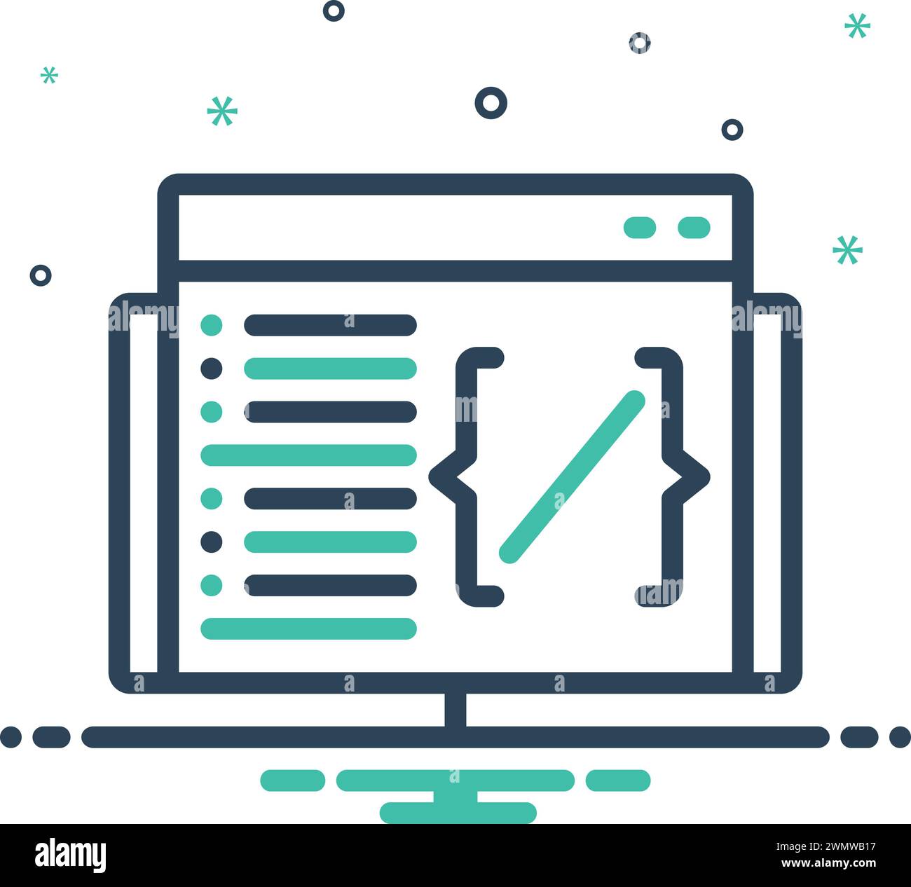 Icon for coding,script Stock Vector Image & Art - Alamy