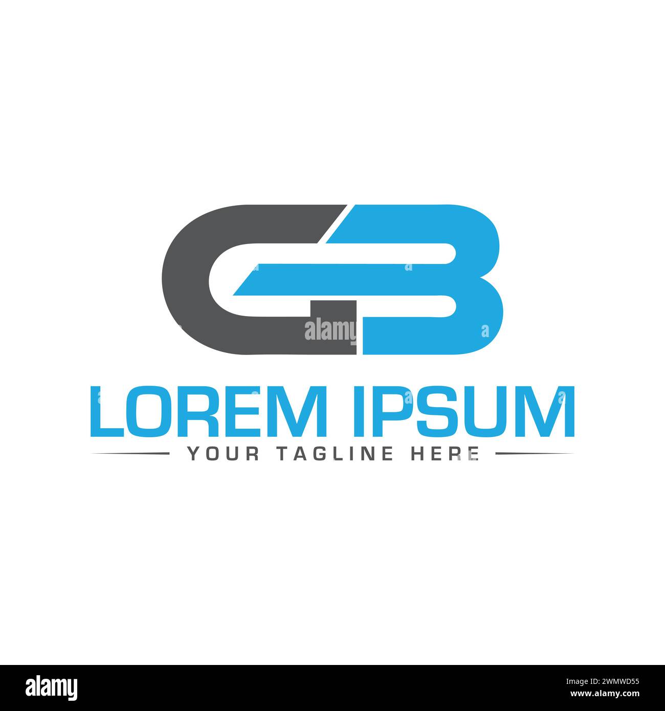 Gb minimal logo design hi-res stock photography and images - Alamy