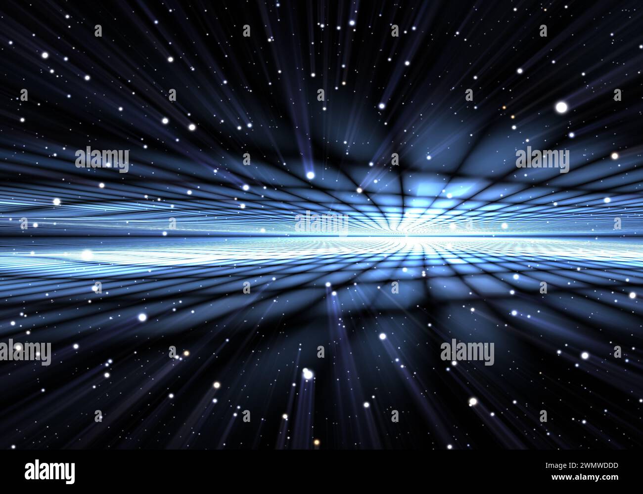 Abstract time warp, traveling in space. Stock Photo