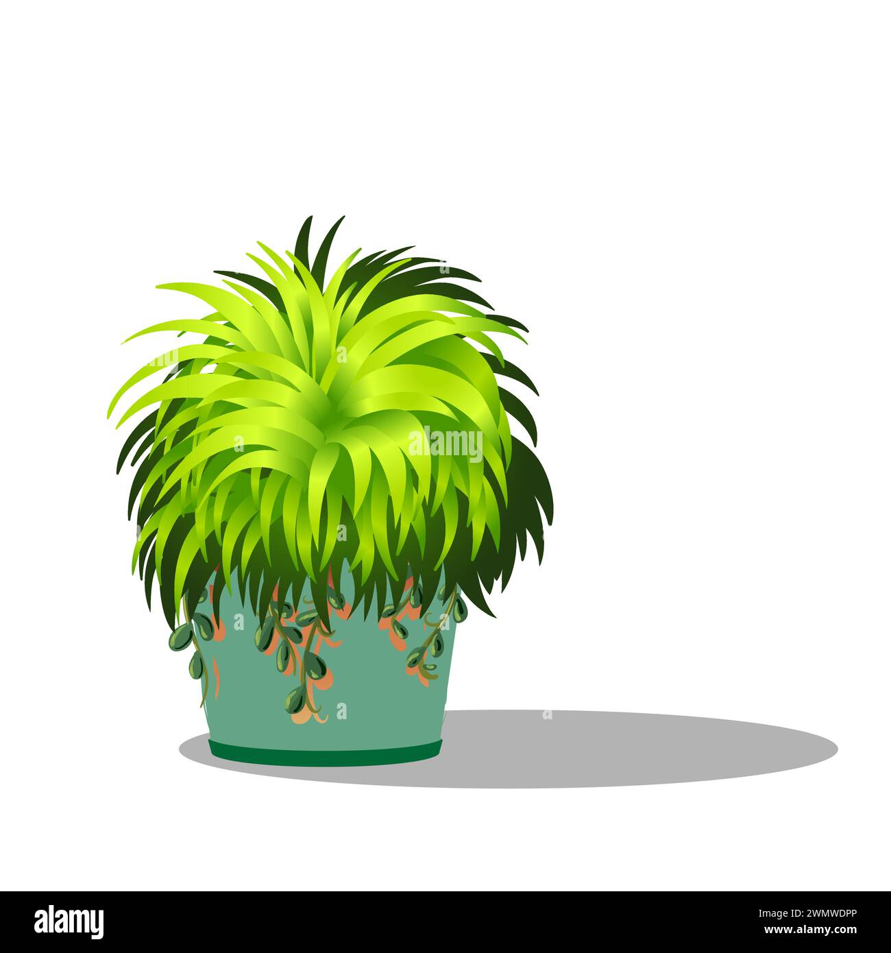 art illustration design concept of realistic plant at pot Stock Vector ...