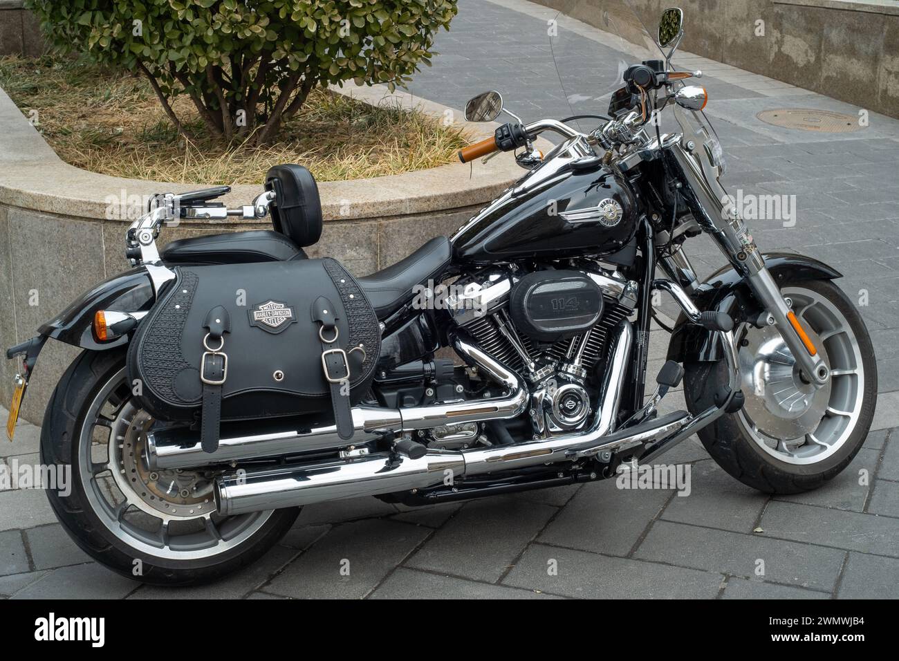 A Harley-Davidson Motorcycle in Beijing, China. Stock Photo