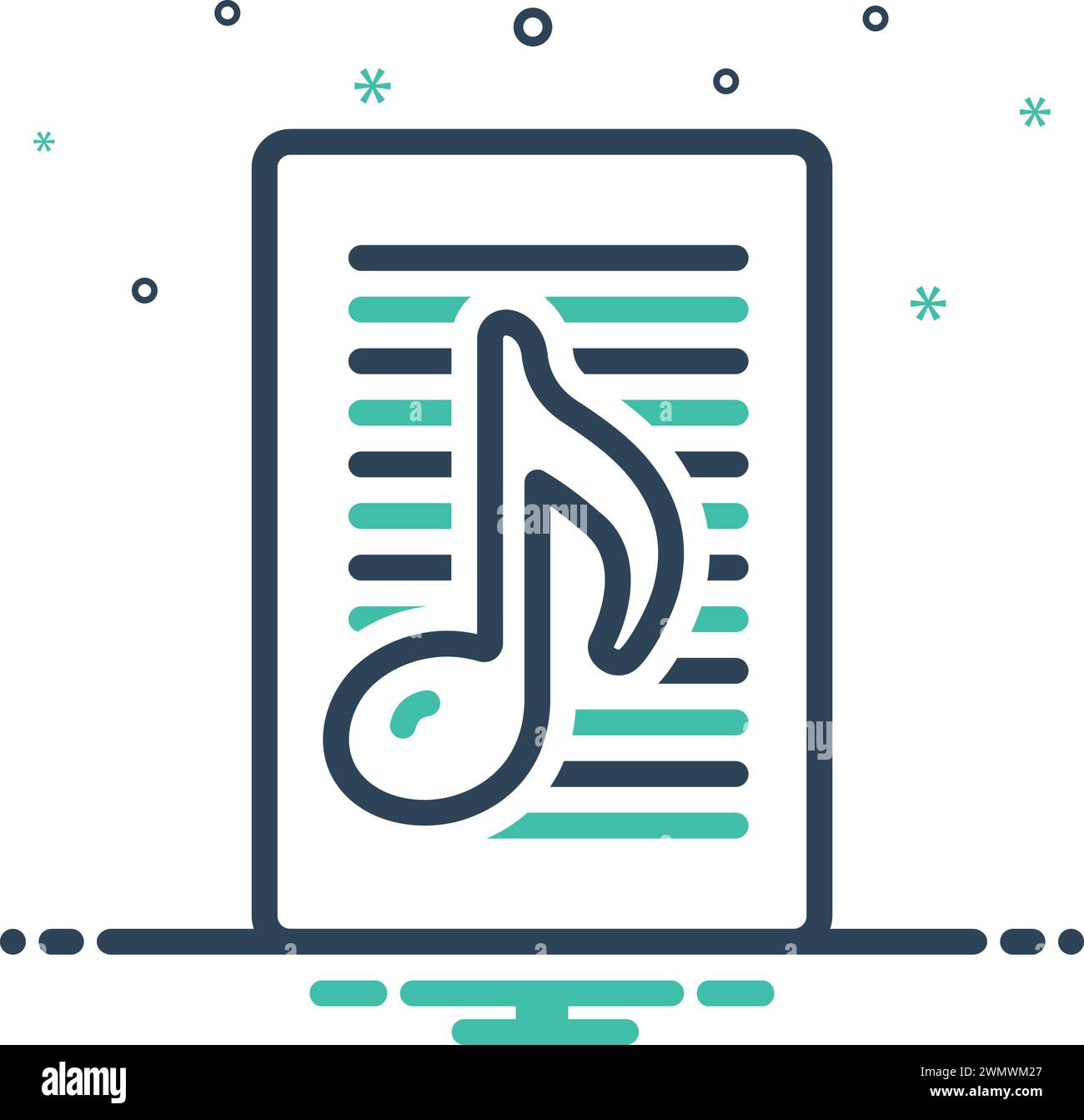 Icon for lyric,music Stock Vector