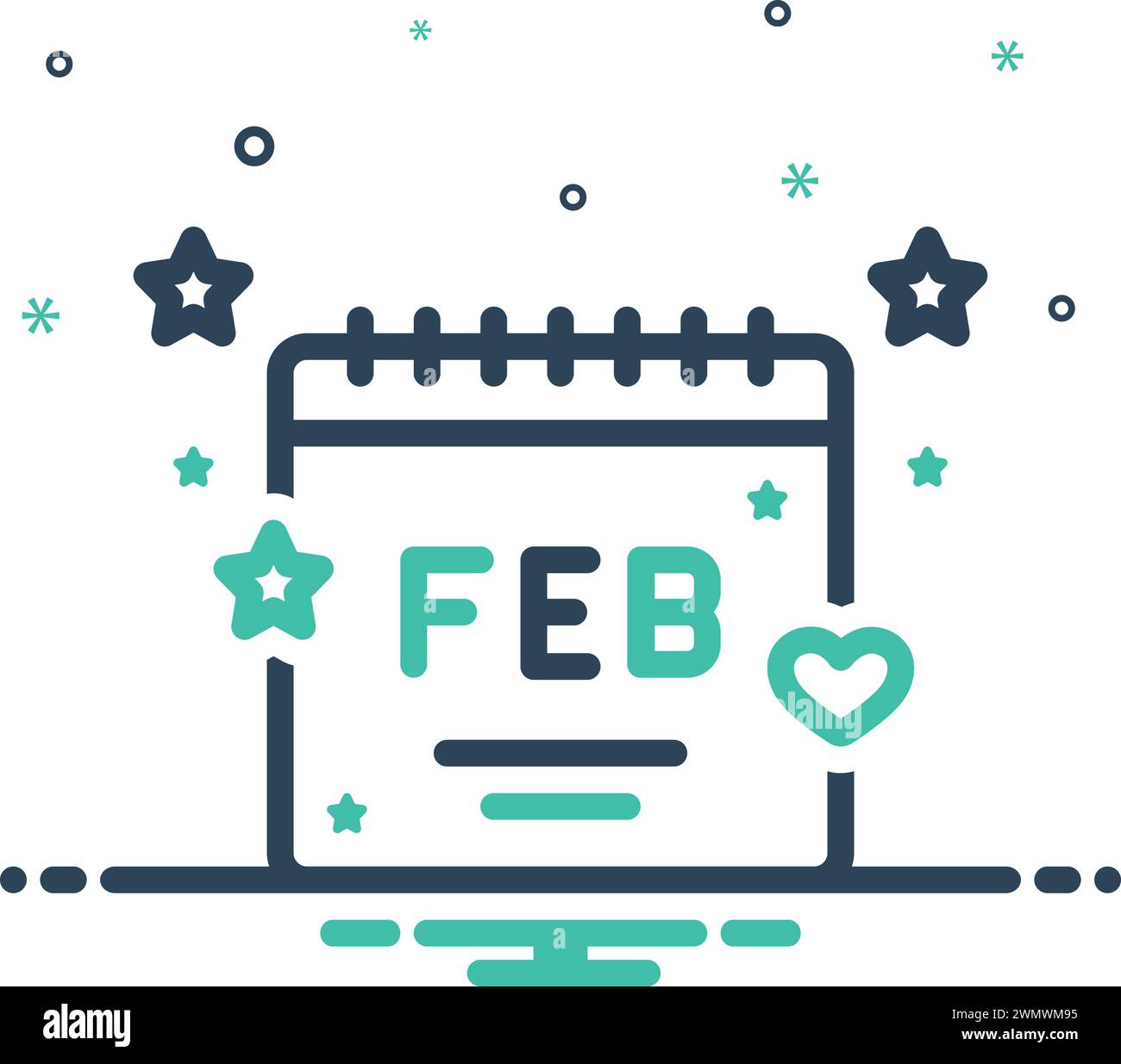 Feb month calendar Stock Vector Images - Alamy
