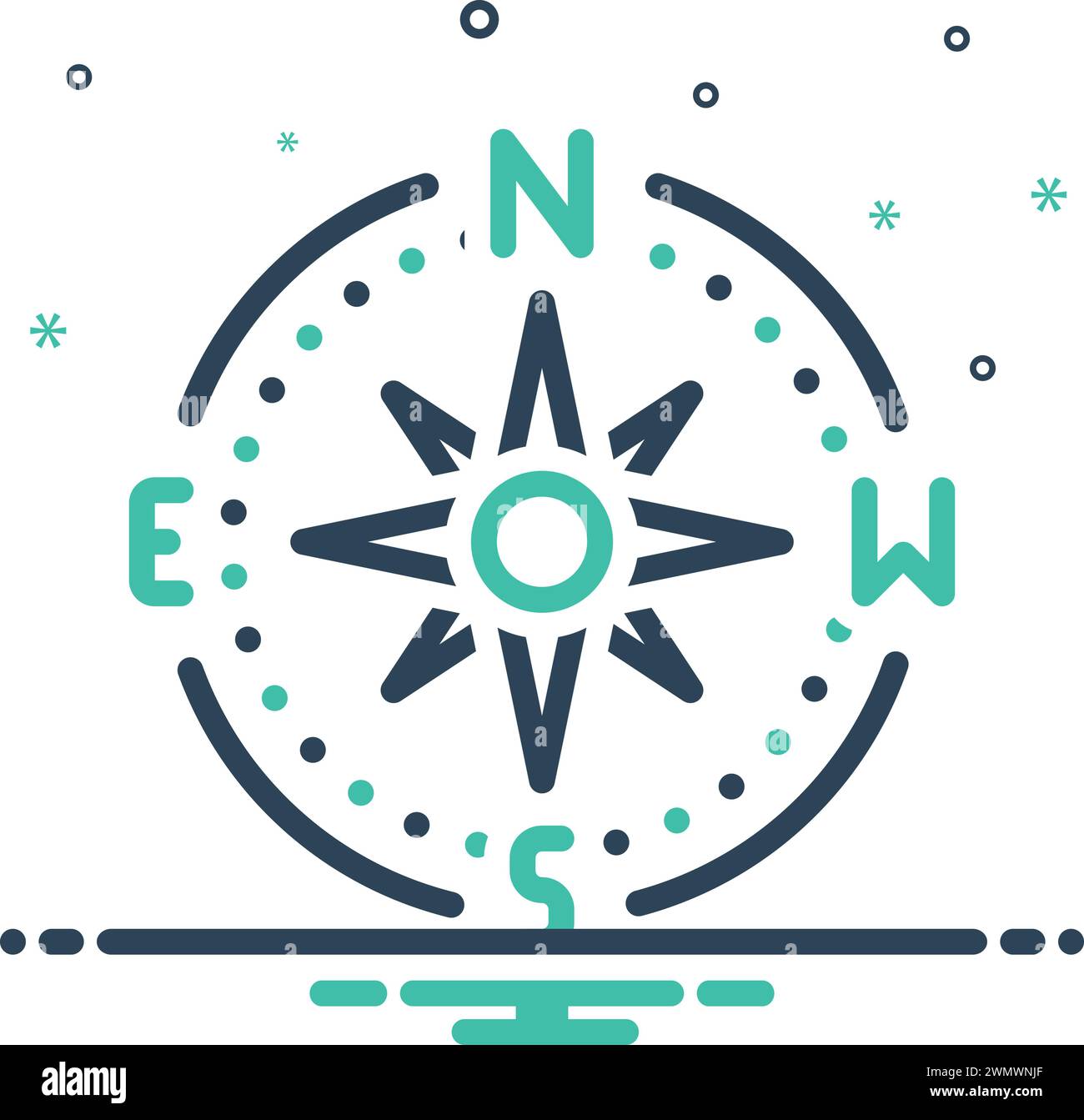 Icon for west,compass Stock Vector Image & Art - Alamy