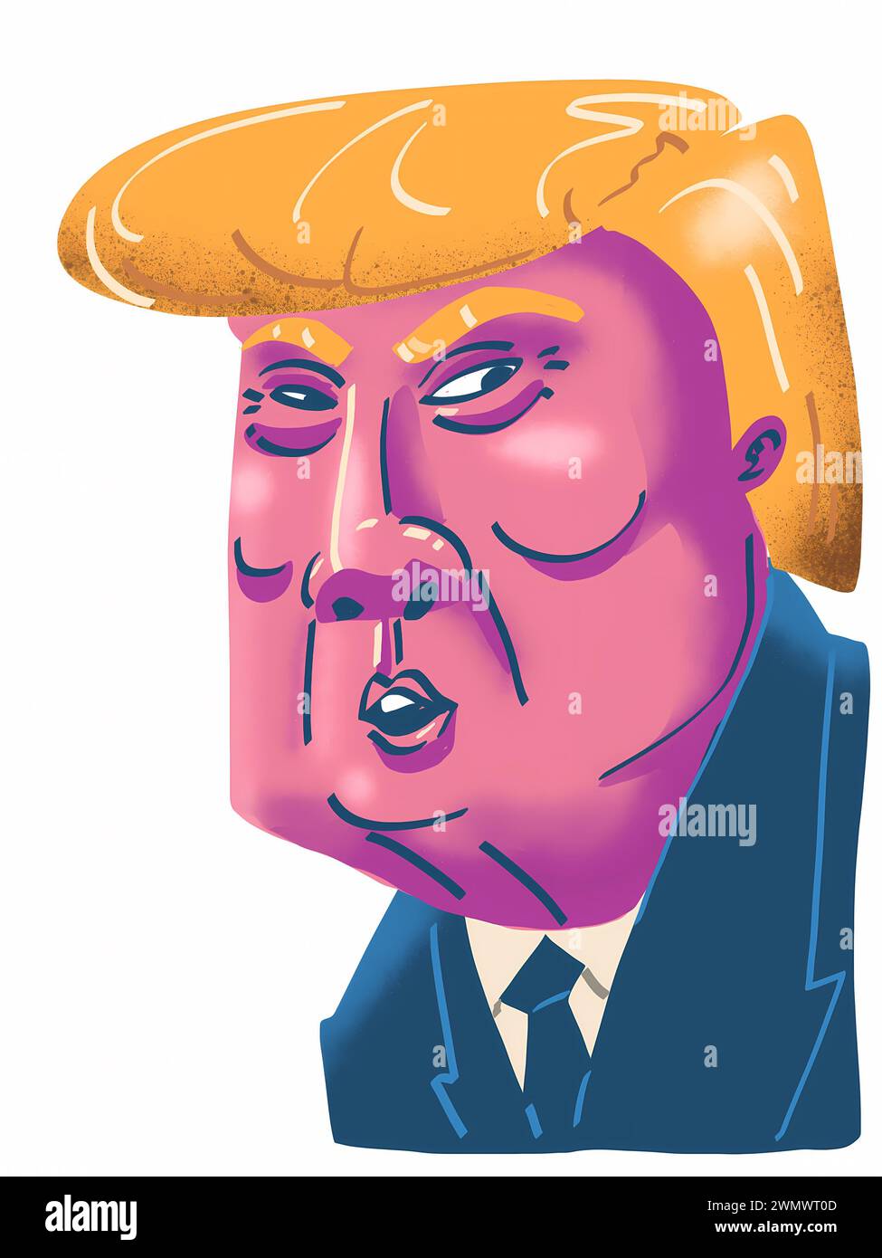 Donald trump charicature hi-res stock photography and images - Alamy