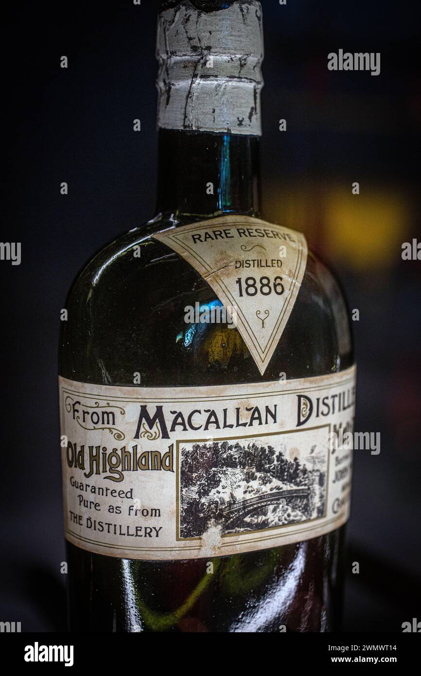 Macallan bottle of the rare single malt whisky Stock Photo