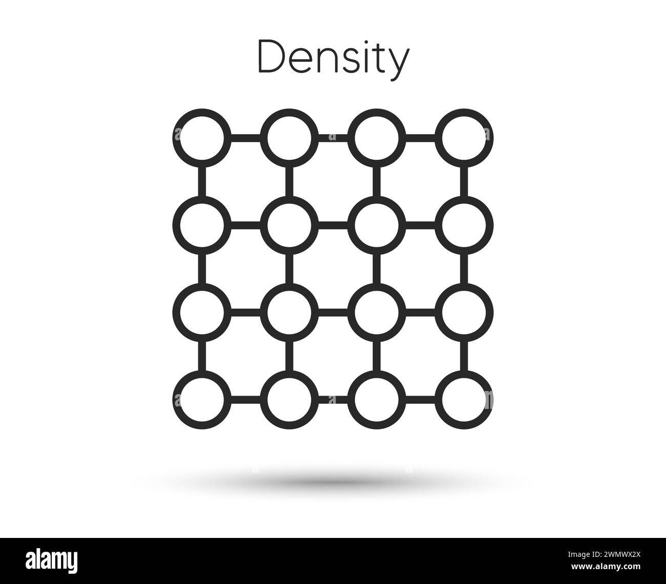 Density line icon. Gas particles grid sign. High porosity symbol. Vector Stock Vector
