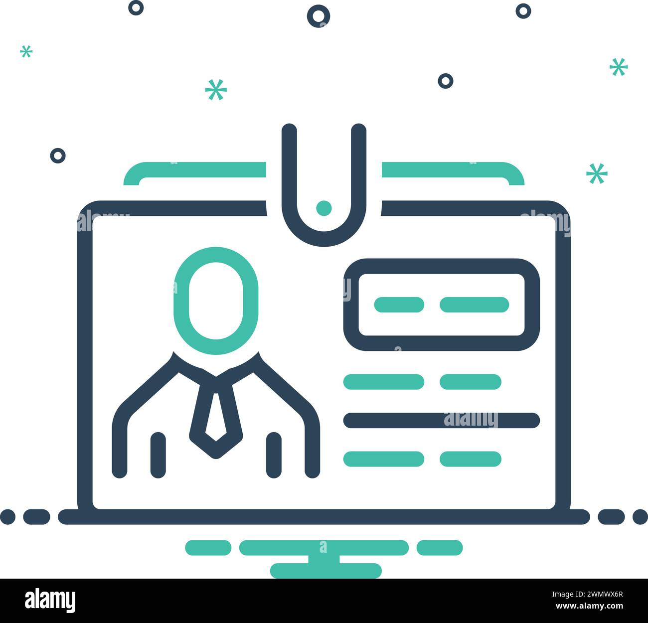 Icon for nickname,user Stock Vector