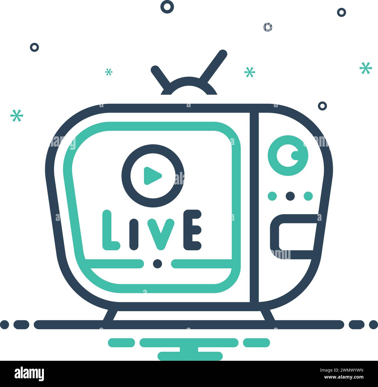 Icon for live,tv Stock Vector Image & Art Alamy